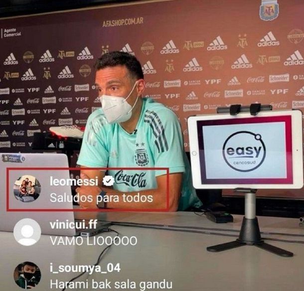 Messi se metió en la conferencia de prensa de Scaloni y dejó un mensaje
