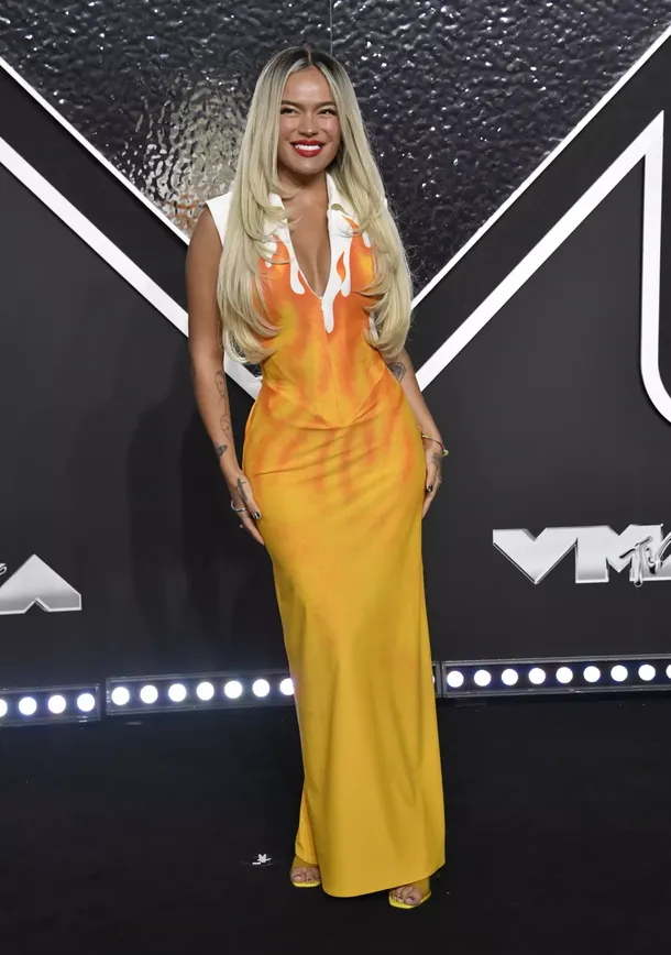 Karol G en la alfombra de los premios Video Music Awards 2024 (VMA). Karol G en la alfombra de los premios Video Music Awards 2024 (VMA).