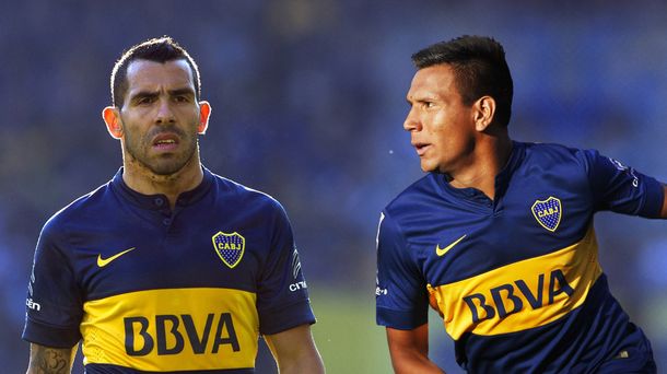 Tevez y Chávez conformarán la dupla ofensiva de Boca ante Temperley