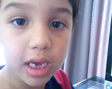 El reto de un nene a la figura de Chile por su choque