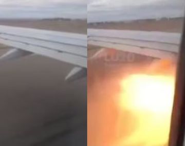 Miedo total en Trelew: un avión debió abortar el despegue tras un fogonazo en el motor