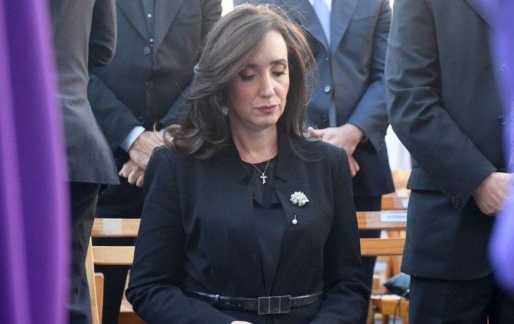 Victoria Villarruel, en el último adiós al papa Francisco. Victoria Villarruel, en el último adiós al papa Francisco.
