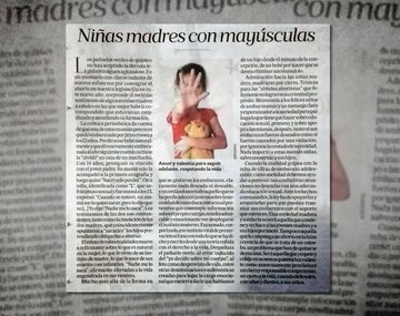 La Nación publicó un editorial sobre embarazos adolescentes