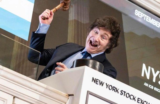 Javier Milei, en Wall Street.