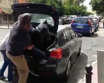 En la grabación se finge un secuestro a Navas