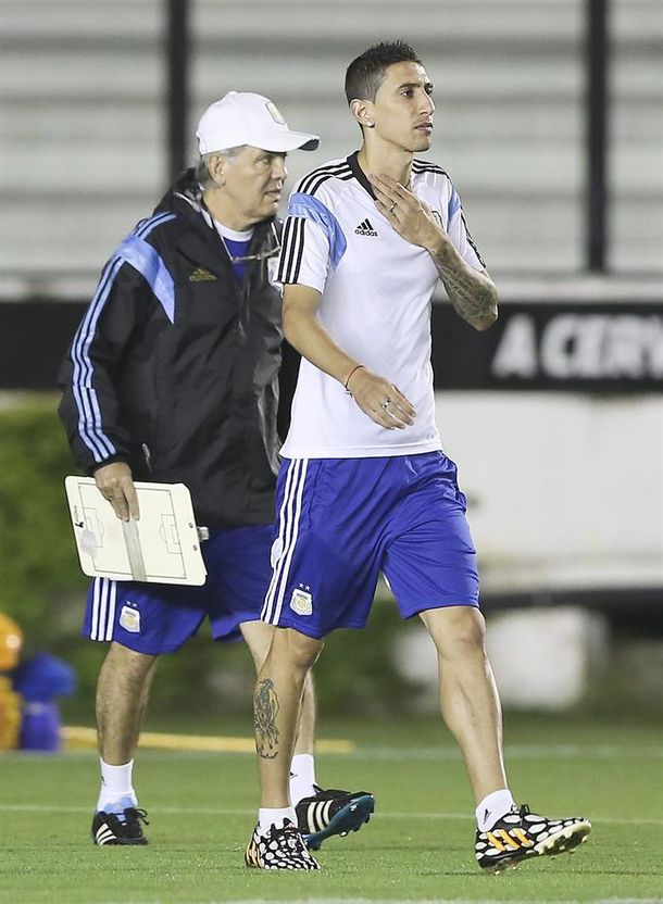 Sabella puso a Di María entre los titulares en el entrenamiento pero aún no es seguro que juegue