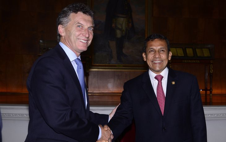Macri se reunió en Perú con el presidente Ollanta Humala