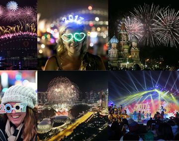 Festejo de fin de año en el mundo