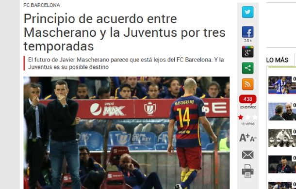 Bomba: Mascherano tiene un principio de acuerdo para jugar en la Juventus