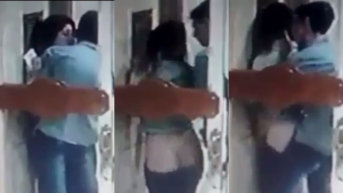 VIDEO Tuvieron sexo en la puerta de un edificio y los escracharon