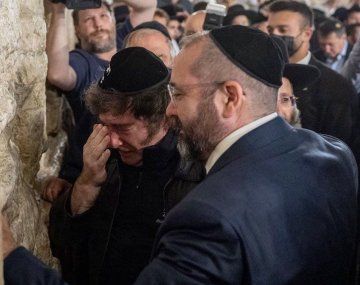 Javier Milei visitó el Muro de los Lamentos en Jerusalén