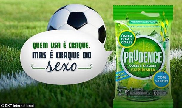 Sacan un preservativo mundialista con gusto a caipiriña