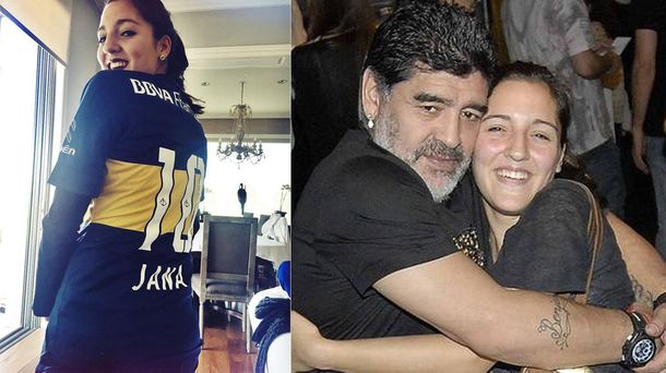La ¿polémica? foto de Jana, en medio del escándalo por las camisetas de Maradona