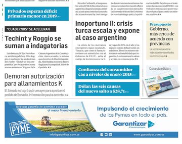 Tapas de diarios del viernes 10 de agosto de 2018