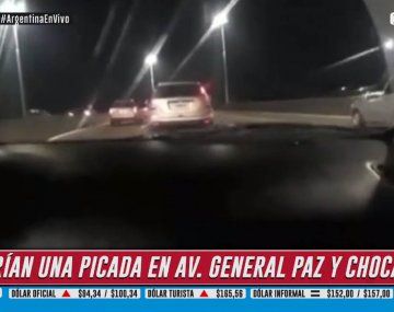 Insólito: se filmó corriendo una picada sobre la General Paz y terminó chocando