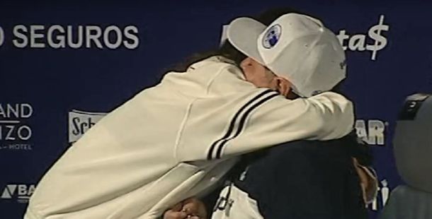 Maradona con Giselle Fernández