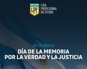 El mensaje del fútbol argentino por el 24 de marzo: Memoria