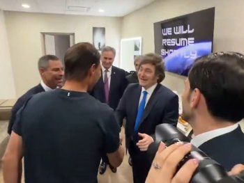 El encuentro entre Javier Milei y Rafael Nadal.