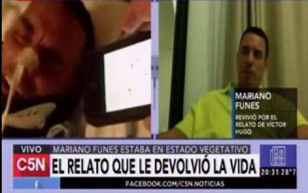 Reaccionó gracias al relato de Victor Hugo del gol de Maradona