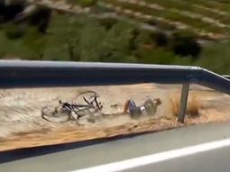 Terrible: la escalofriante caída de un ciclista español durante una carrera