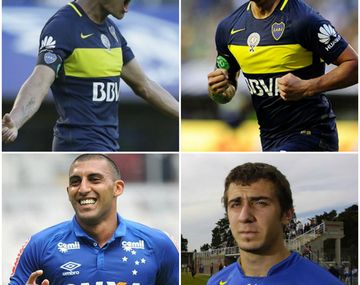 Walter Bou, Carlos Tevez, Wanchope Ábila y Lucas Pratto