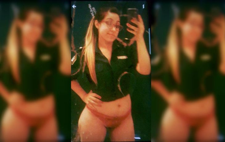 La oficial fue desafectada tras la viralización de las imágenes