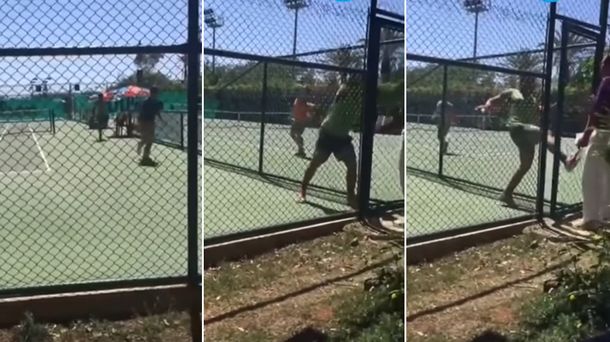 VIDEO: tenista furioso corrió a raquetazos al árbitro