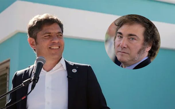 Axel Kicillof y Javier Milei.