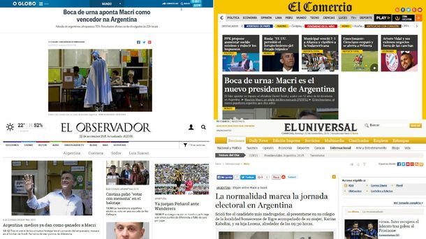 Así reflejan los diarios de Latinoamérica el resultado electoral del balotaje
