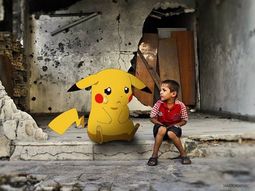 El uso  de Pokémon GO en nenes sirios