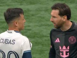 Tenso cruce entre Messi y Cubas en la derrota del Inter Miami en Canadá