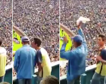 Conmovió a todos al relatarle un penal a su amigo no vidente en la cancha