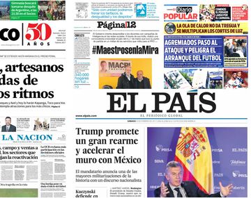 Tapas de diarios del sábado 25 de febrero de 2017