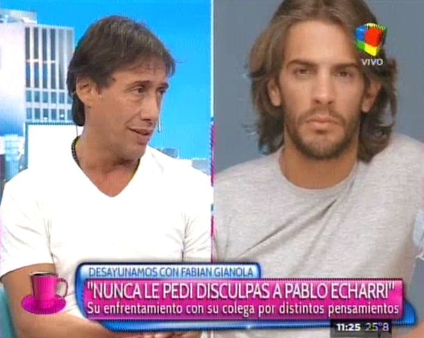Gianola habló de su enfrentamiento con Echarri: Yo nunca le pedí disculpas