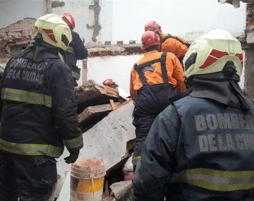 Derrumbe en una obra en Belgrano: cuatro trabajadores heridos