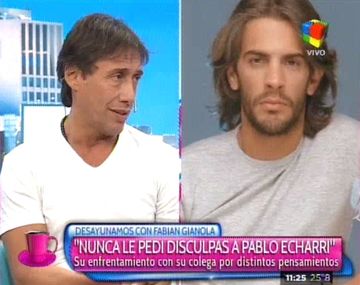 Gianola: Yo nunca le pedí disculpas a Echarri