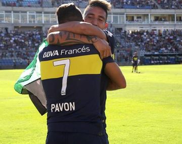 Ricardo Centurión bancando a Cristian Pavón