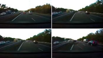 El piloto automático del Tesla evitó un accidente El piloto automático del Tesla evitó un accidente