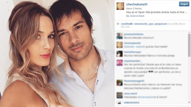 El romántico mensaje de Chechu Bonelli en el día de su boda con Cvitanich