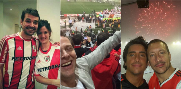 El festejo de los famosos hinchas de River por la Copa Libertadores