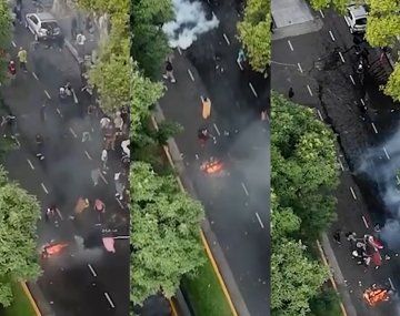 Video: drone captó el momento en el que hirieron a Pablo Grillo