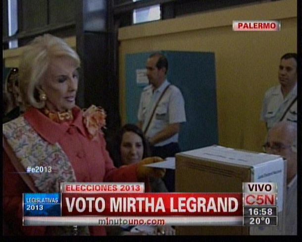 Mirtha fue a votar: Son buenos tiempos los que se vienen