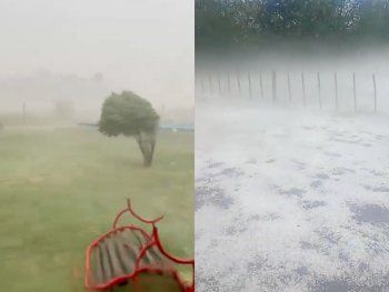 Impresionante paso de un tormentón con granizo en Buenos Aires: los videos