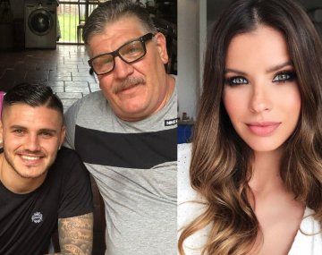 Juan Icardi, con su hijo Mauro, y la China Suárez.