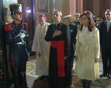 La presidenta participó por primera vez del Tedeum en la Catedral porteña