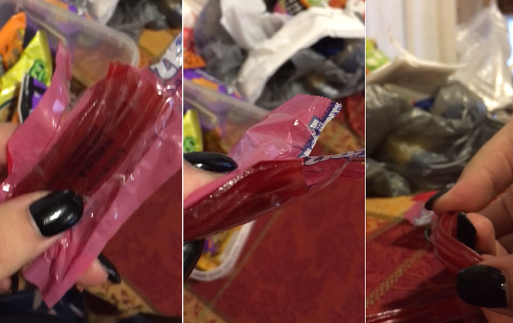 Un nene encontró un regalo escalofriante en sus golosinas de Halloween