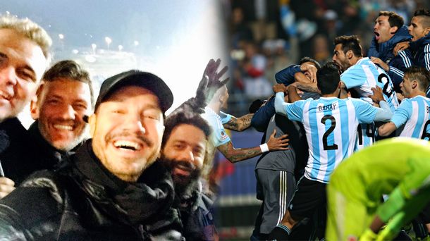 El festejo de Marcelo Tinelli por el triunfo de la Selección argentina