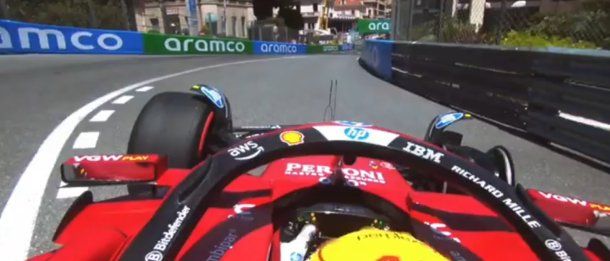 Así fue el choque de Lewis Hamilton contra la pared en la FP3 del GP de Mónaco