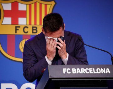 Messi se largó a llorar antes de empezar la conferencia de prensa
