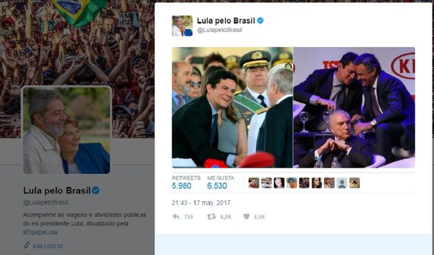 El tuit de Lula contra Temer